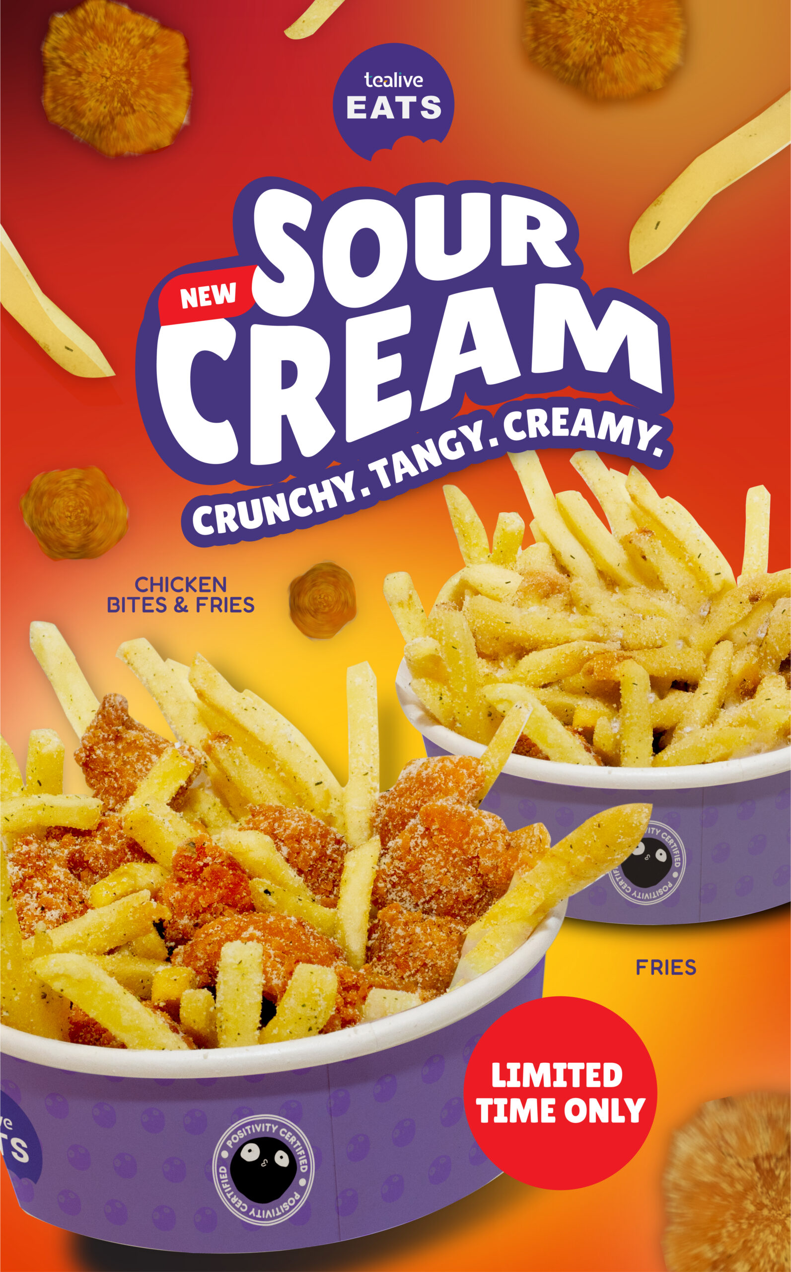 Mobile Banner Chicken Bites and Fries Sour Cream