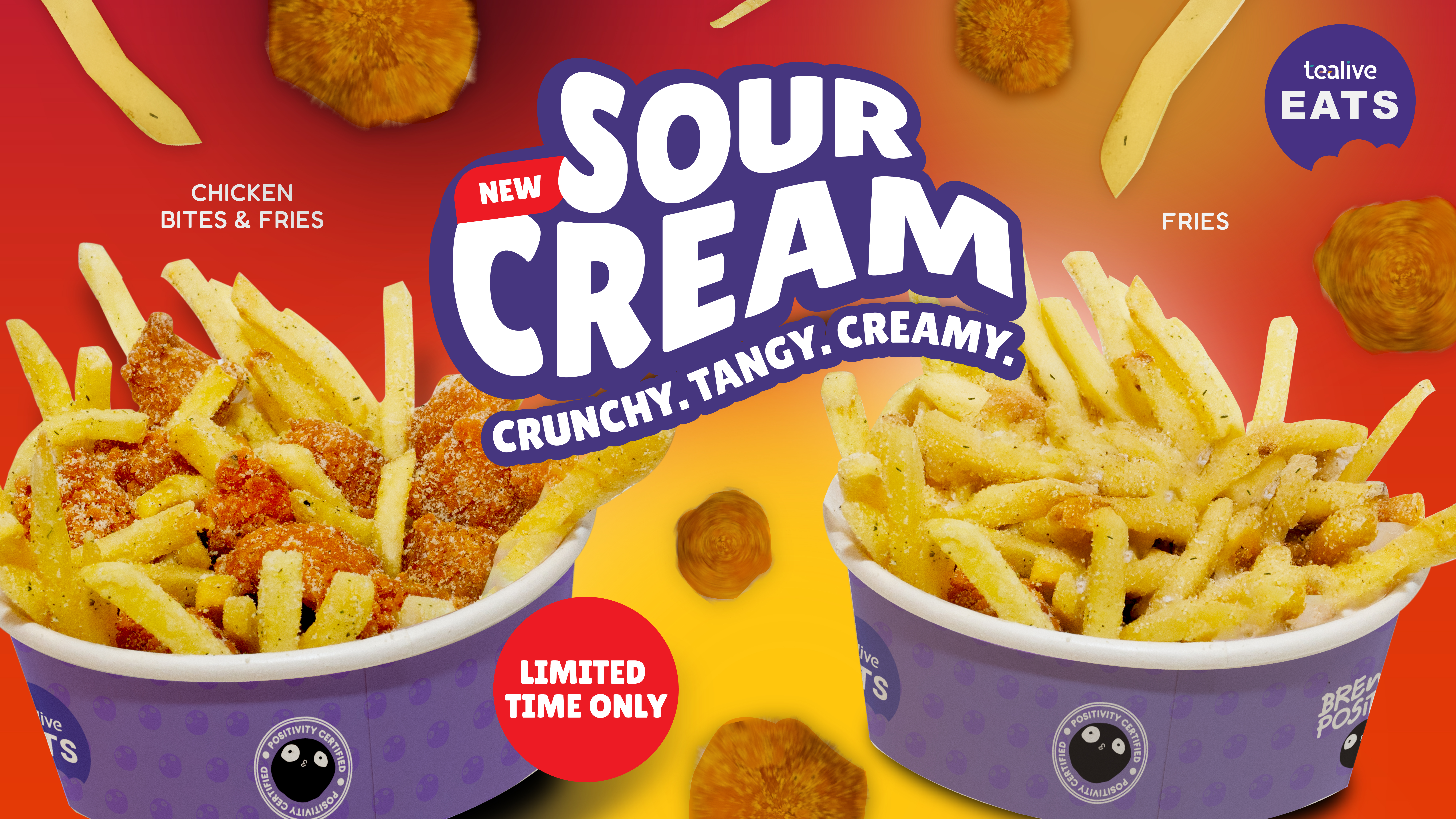Website Banner Chicken Bites and Fries Sour Cream